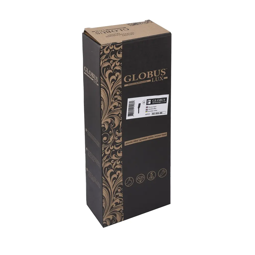 Душова лійка Globus Lux NS-002-BB 000021208, Чорний матовий - фото 4