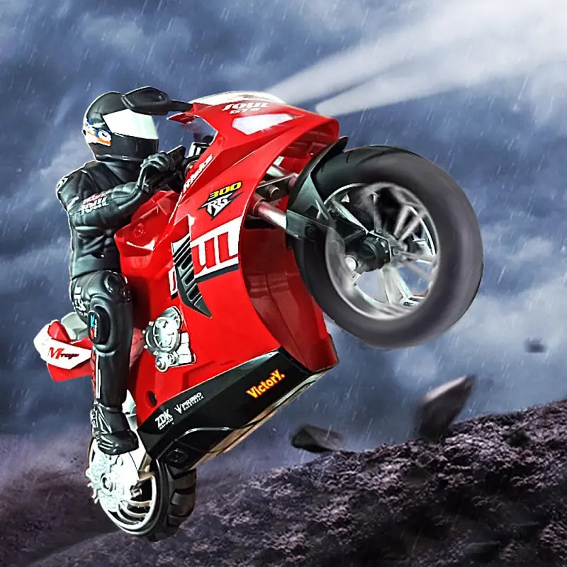 Мотоцикл на радиоуправлении Motorcycle Stunt Drift six-axis Gyroscope Red - фото 7