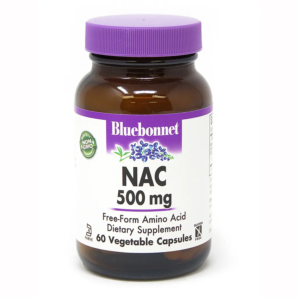 Амінокислота NAC 500 mg, 60 вегакапсул Bluebonnet Nutrition fit0019014 - фото 2