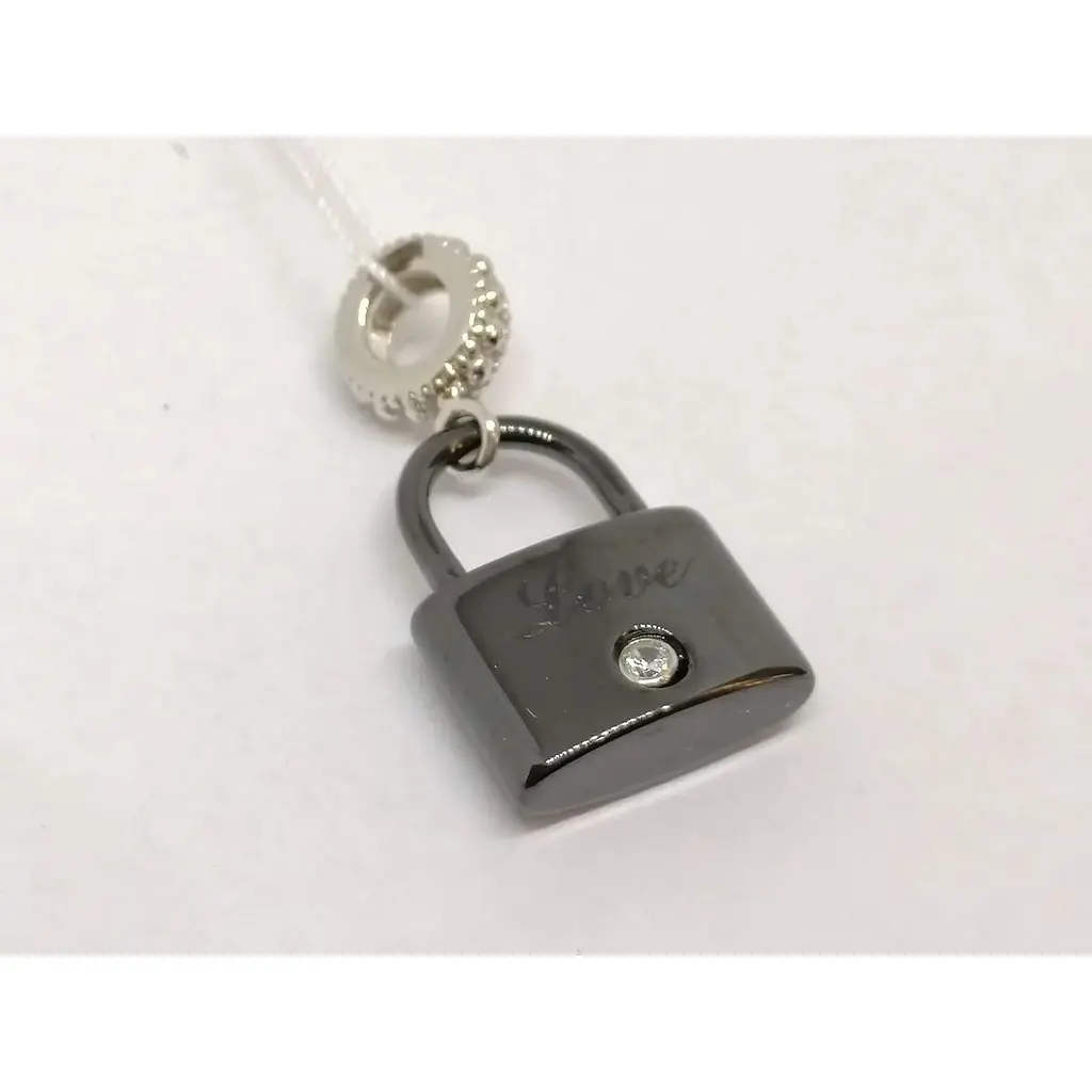 Срібна підвіска Aurora з керамікою і фіанітами. С4111Ч - фото 2