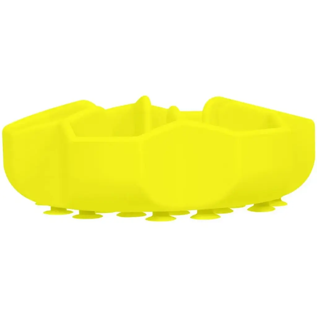 Миска собак та котів Waudog Silicone для повільного харчування 450 мл жовта - фото 3