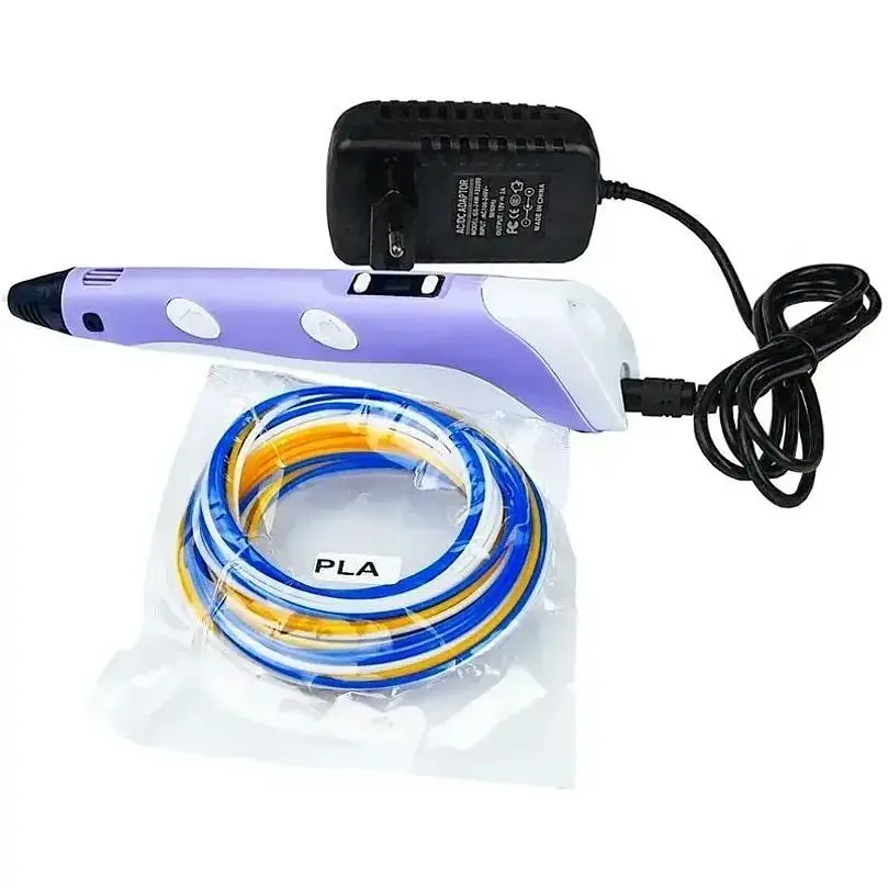 Дитяча 3D ручка з LCD дисплеєм No Brand ЦБ-00215771 фіолетова - фото 3
