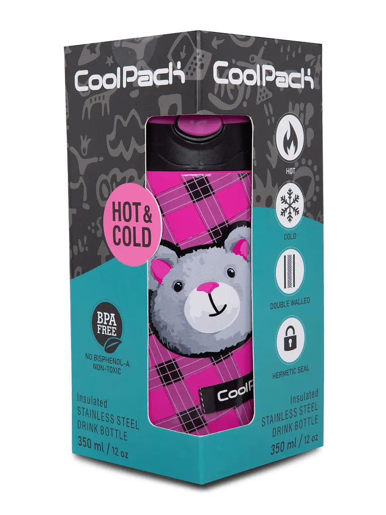 Пляшка COOLPACK BONO BUDDY для води 350 мл металева (Z10959) - фото 3