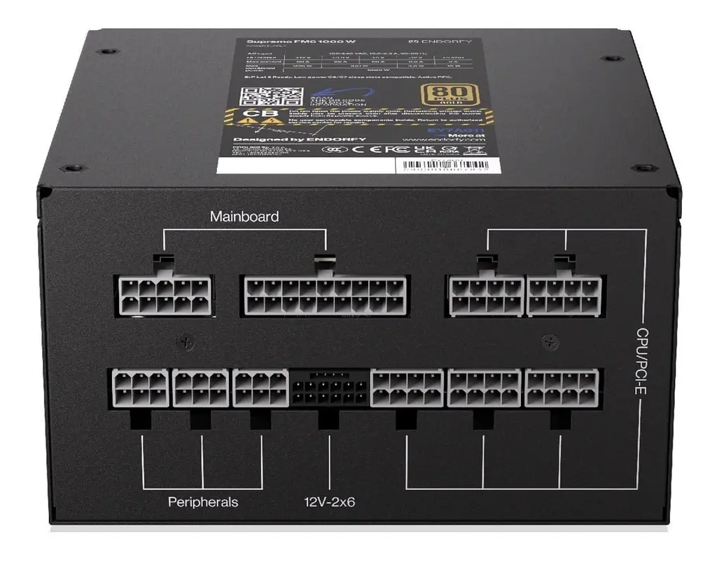 Блок живлення Endorfy Supremo FM6 1000W Black (EY7A011) - фото 4