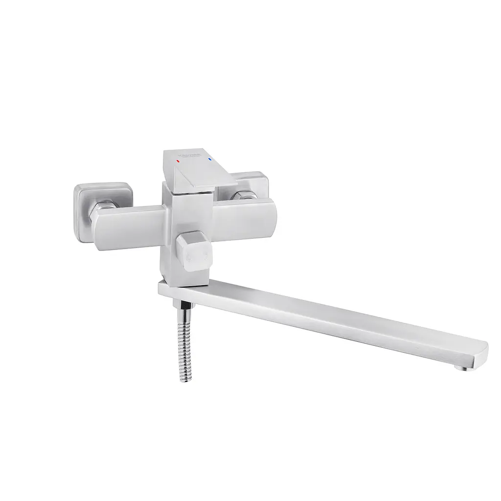Змішувач для ванної Kroner KRP Edelstahl Kubus - ESG070 CV023011 Хром матовий - фото 3