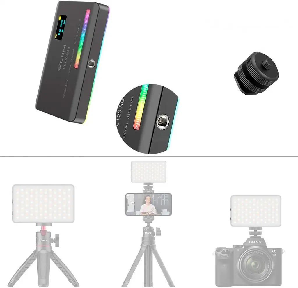 Накамерный свет Ulanzi Vijim VL120 RGB Black (UV-2346) [76094] - фото 6
