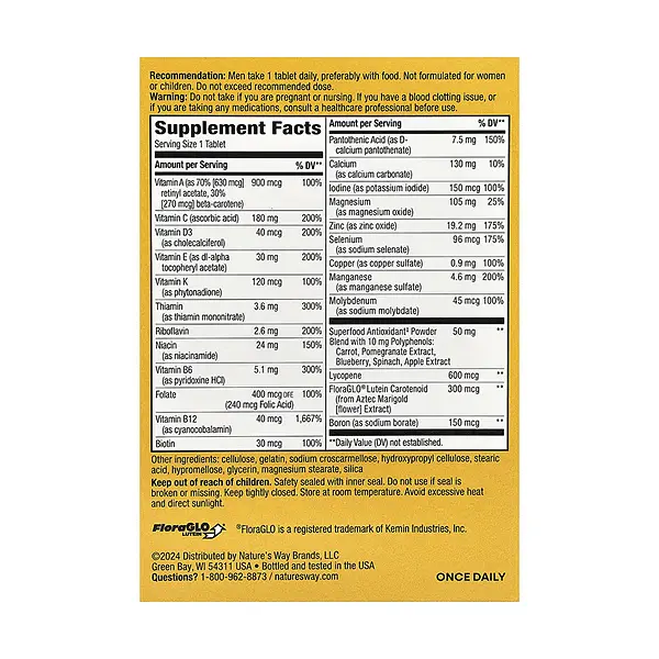Мультивітаміни для чоловіків 50+, Men's 50+ Complete Multivitamin - 50 tabs - фото 2