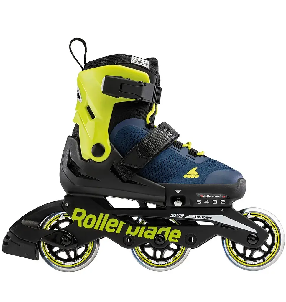 Детские ролики Rollerblade Microblade 3WD 33-36,5 Синій-Жовтий - фото 2