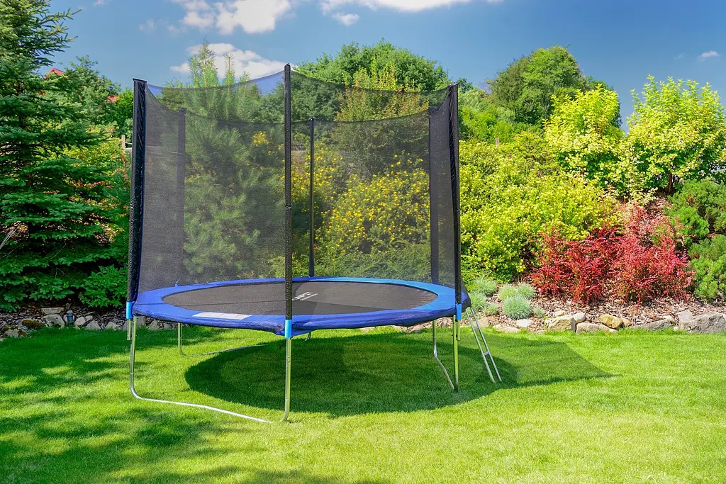 Батут Funfit із сіткою та драбиною 312 см синій (846) - фото 6