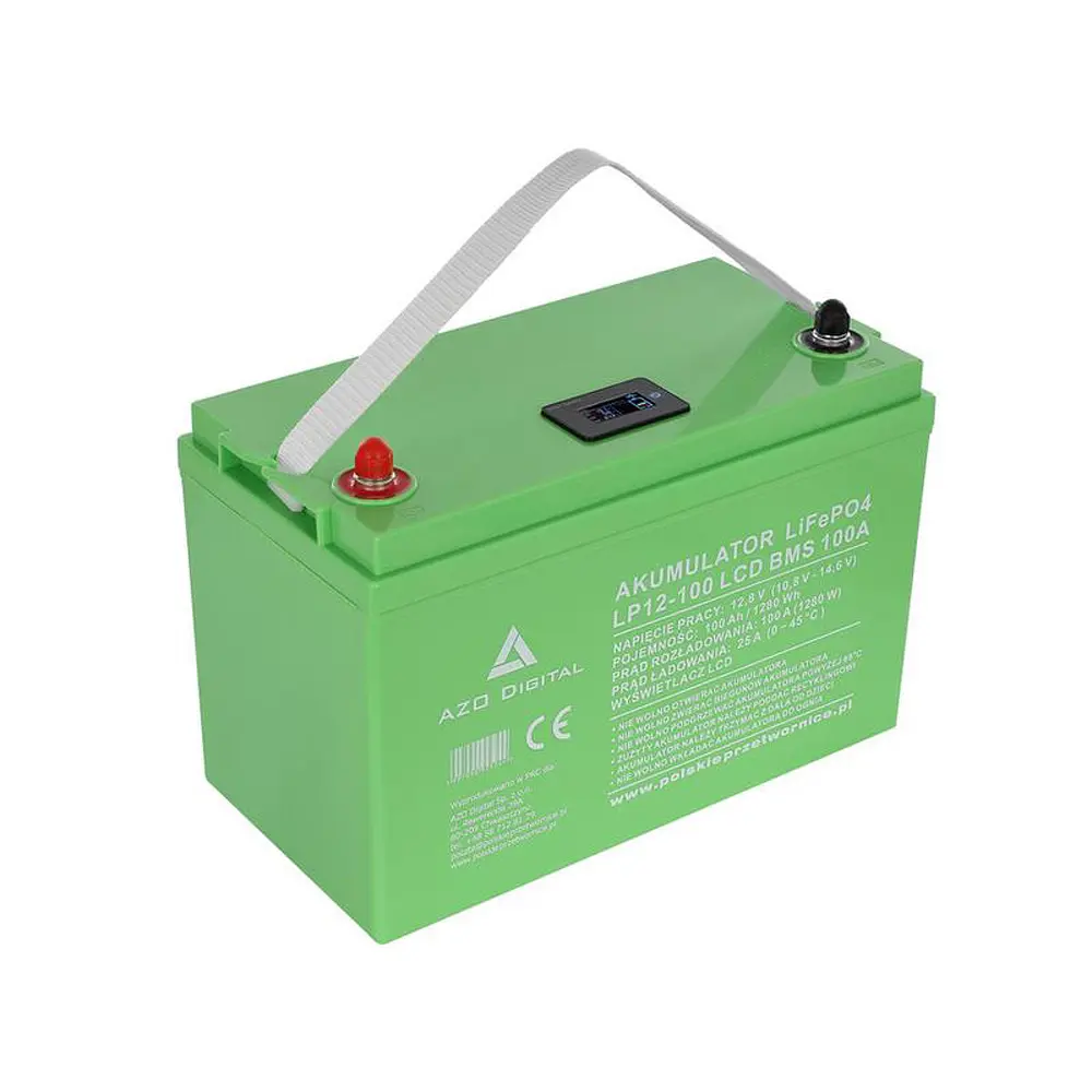 Акумулятор AZO Digital LiFePO4 LP12-100 100Ah 12V 100A LCD Bluetooth (305820)