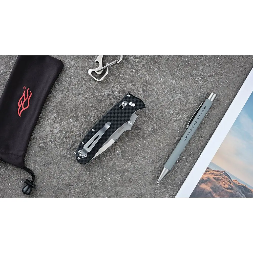 Ніж складаний Ganzo D704-BK D2 сталь чорний - фото 7