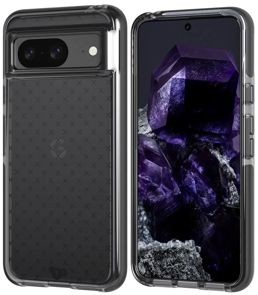 Оригінальний протиударний чохол Tech21 Evo Check для Google Pixel 8 Smokey Black - фото 10