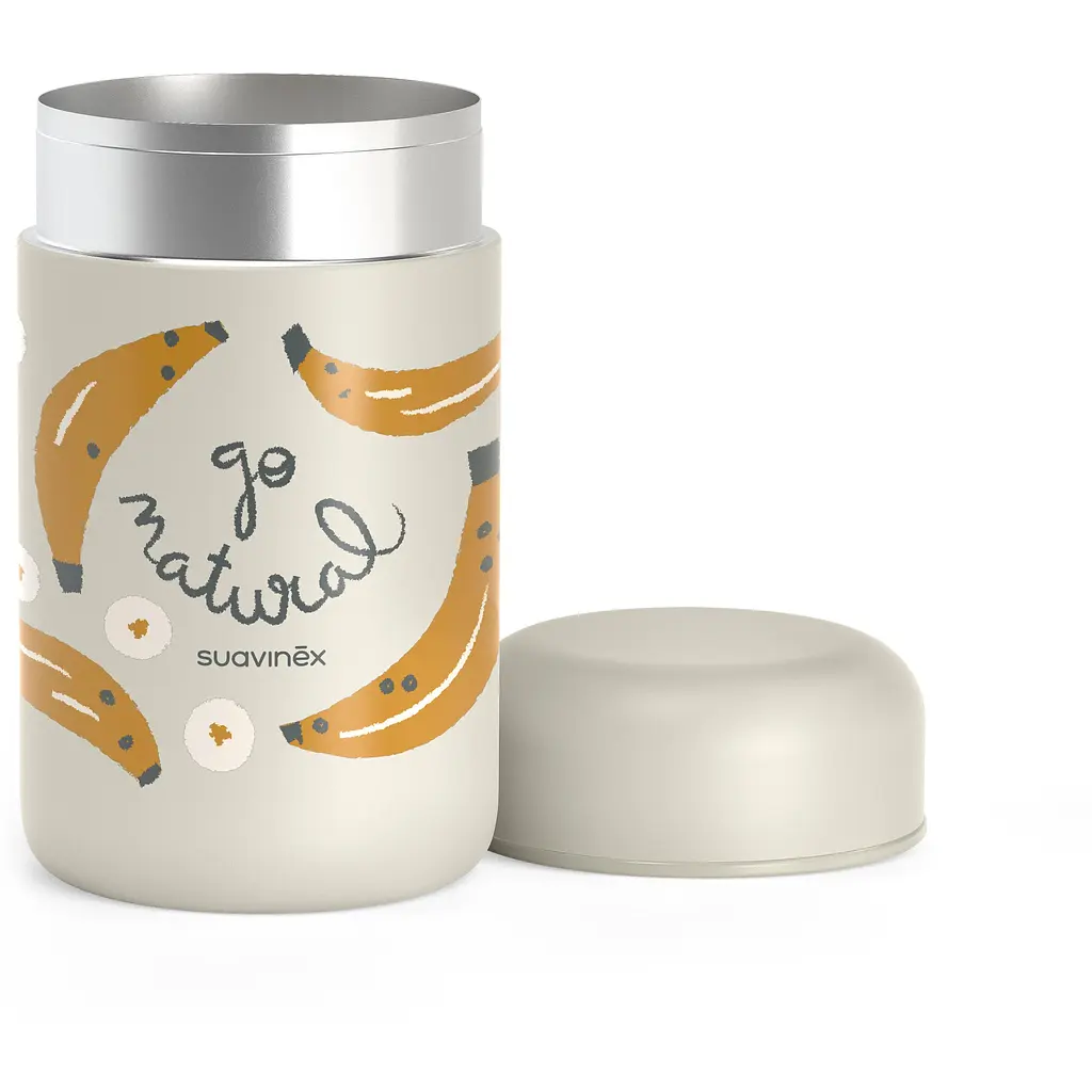 Термос для їжі Suavinex Go natural жовтий банан 400 мл бежевий (401504) - фото 2