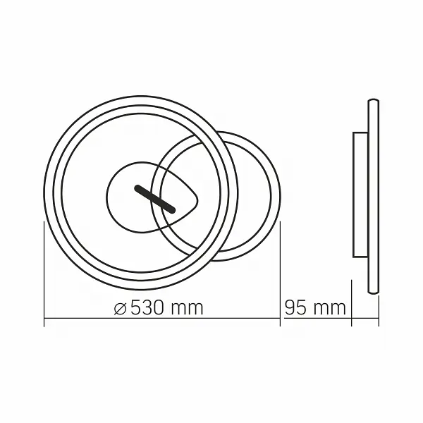 LED світильник функціональний Videx DECORA 52W VL-CLD-992-BSL - фото 3