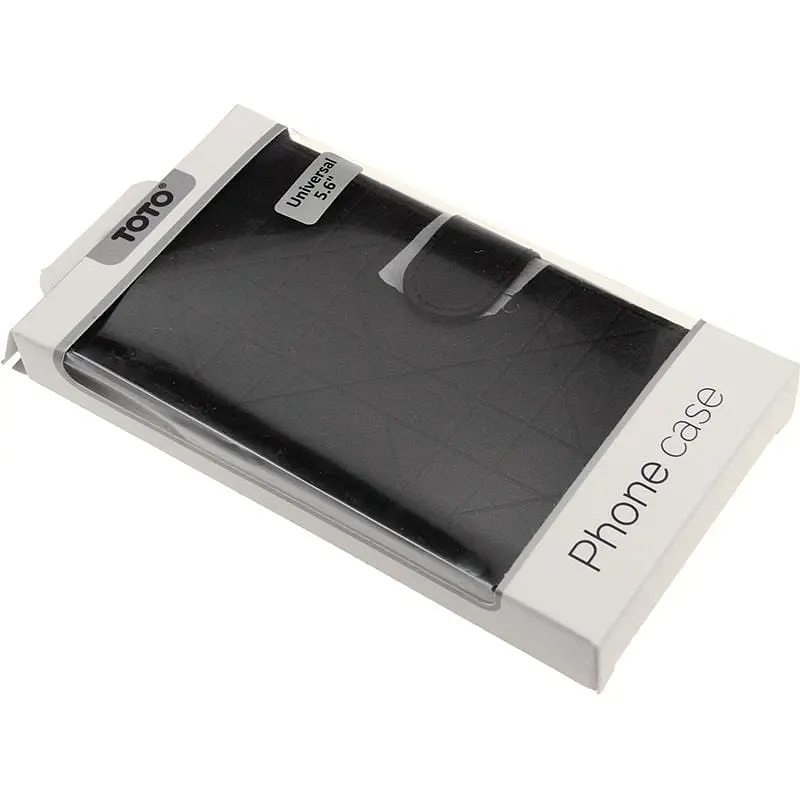 Чехол-книжка Toto Book Silicone Slide Universal Cover 5.6" (№3) Black - фото 2