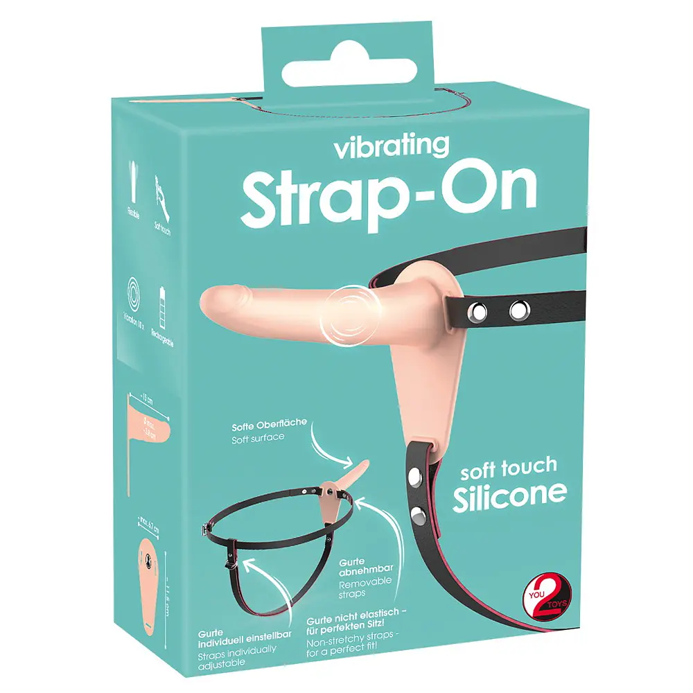 Жіночий страпон з вібрацією, 15х3.8 см Orion Vibrating Strap-On - фото 8