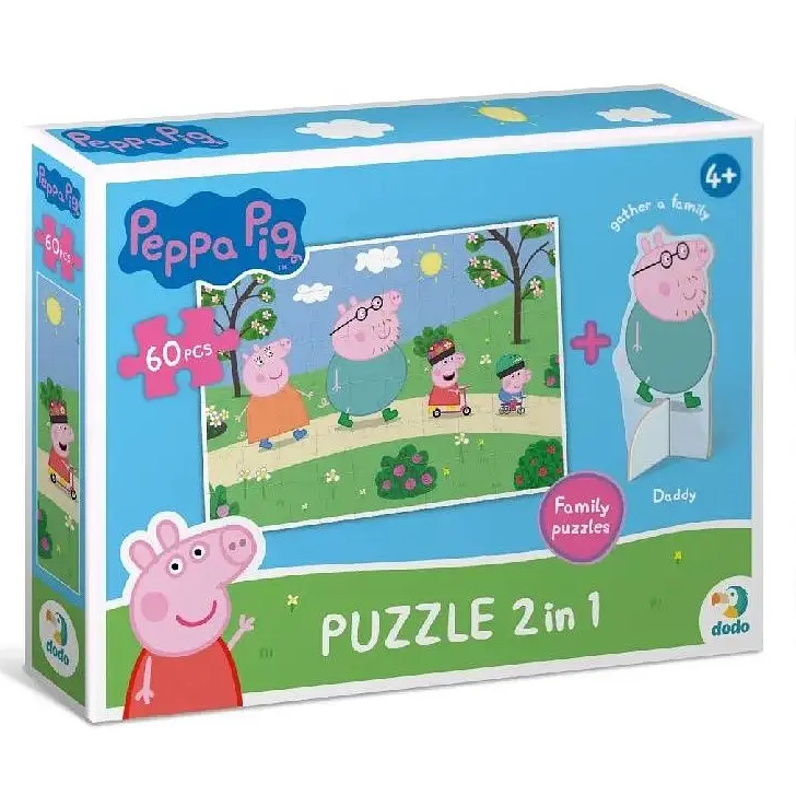 Пазл DoDo Peppa Pig Прогулянка, з фігуркою, 60 елементів, (200120) - фото 4