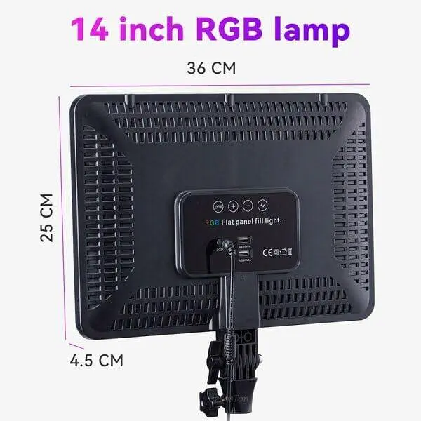 Прямокутна світлодіодна LED-лампа для фото та відео PL-36 ∙ LED-прожектор PL-36 з пультом для блогера та візажиста - фото 6