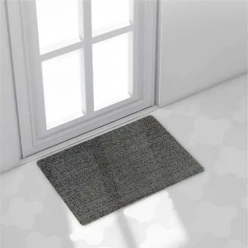Дверной коврик Lovely Svi с петлевой щетиной размером 40 x 60 для внутреннего наружного входа - Серый (41022) - фото 4