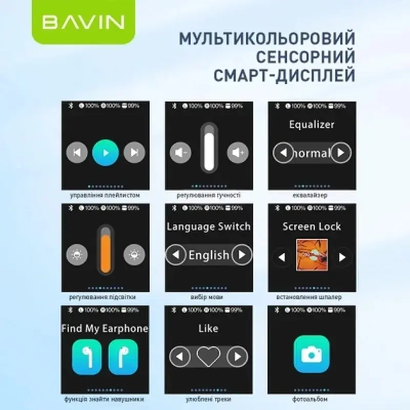 Навушники BAVIN BAVIN-81 Hi-Res LCD Tough White (HB-BA-81-WH) - фото 5