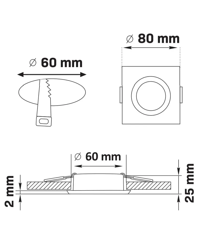 Точковий світильник Polux 323361 Febe GU10 1x8W IP20 BK - фото 4