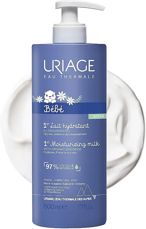 Молочко для тіла Uriage Bebe 1st Moisturizing Milk зволожувальне для дітей і немовлят 500 мл - фото 2