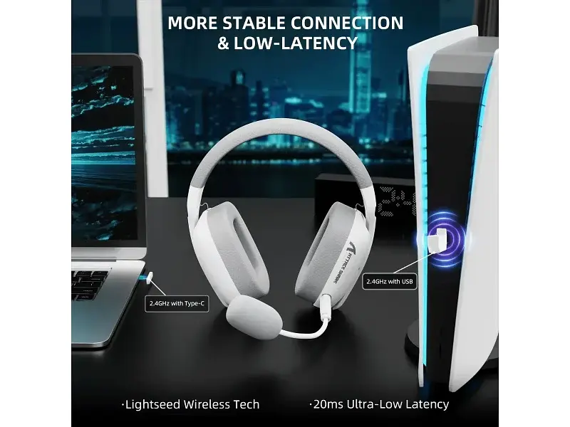 Навушники з мікрофоном Attack Shark L80 PRO White - фото 6