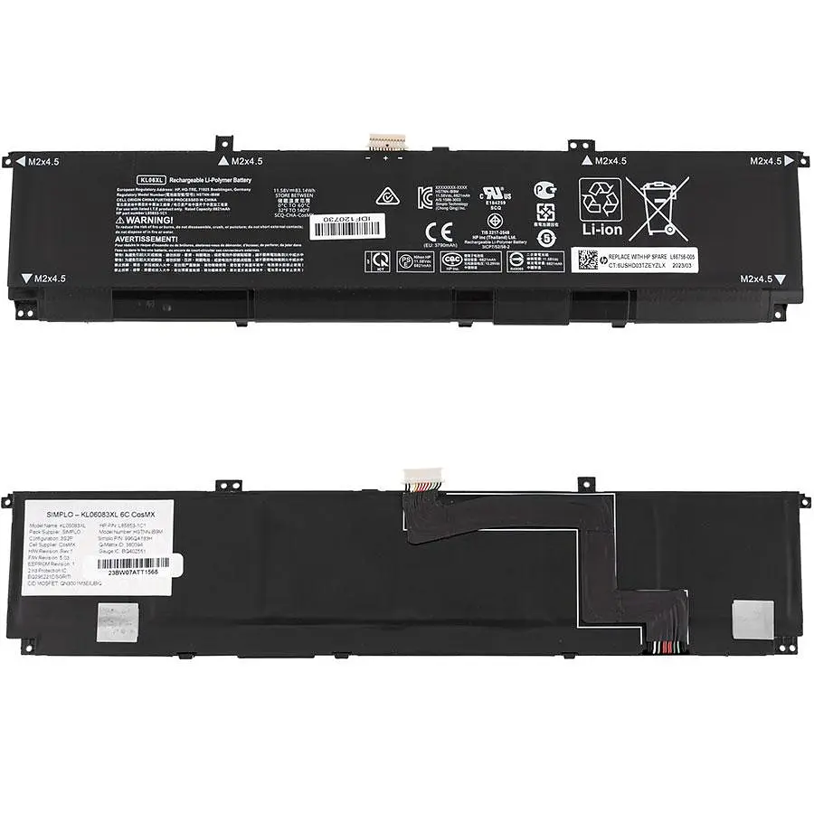 Батарея Hewlett Packard для ноутбука HP KL06XL (Envy 15-EP 15T-EP) 11.58V 6821mAh 83.14Wh Чорний - фото 2