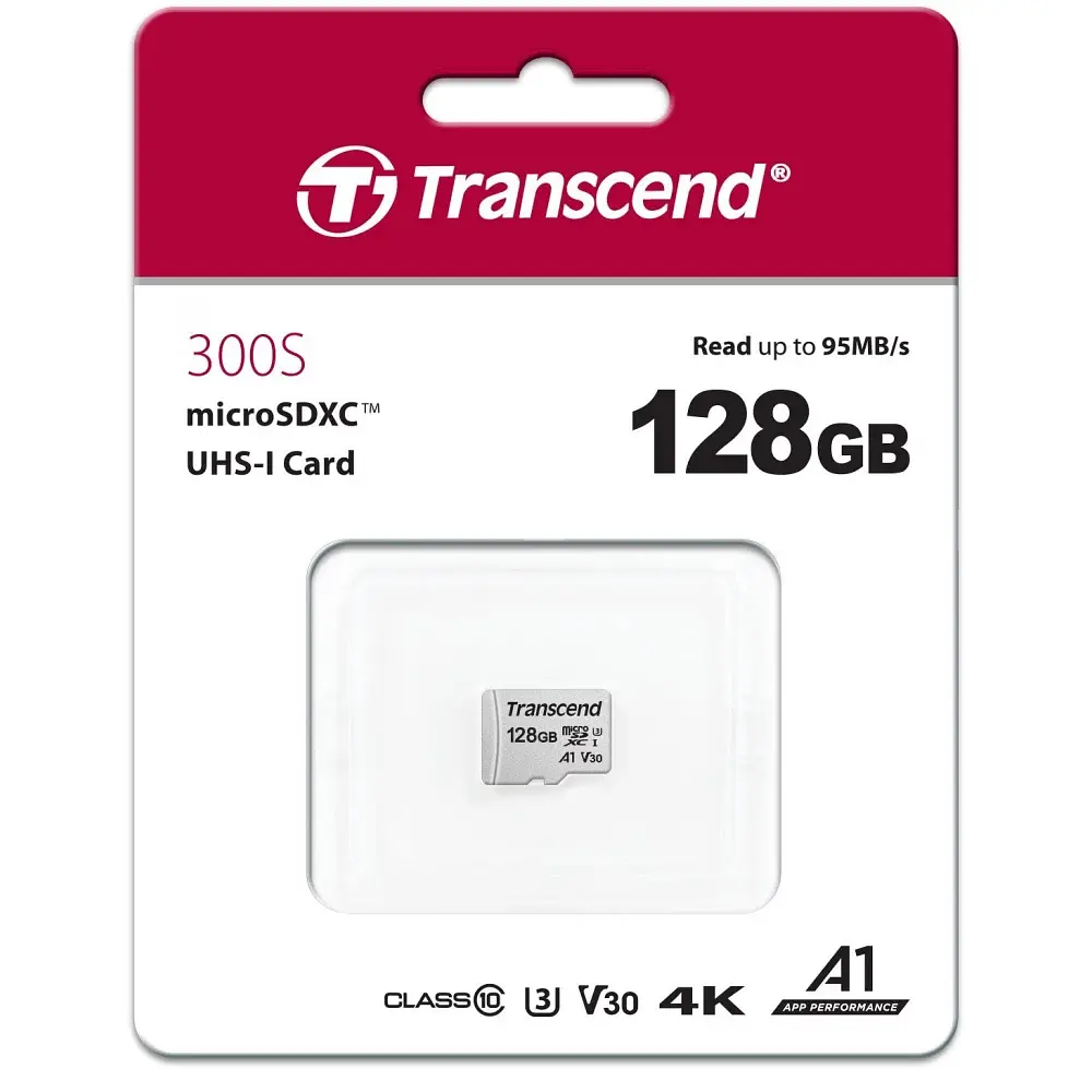 Карта памяти Transcend microSDXC 300S 128GB UHS-I U3 [TS128GUSD300S] [71411] - фото 2