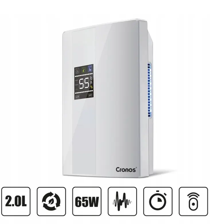 Осушувач повітря Cronos DH2000D 2L White з пультом - фото 2