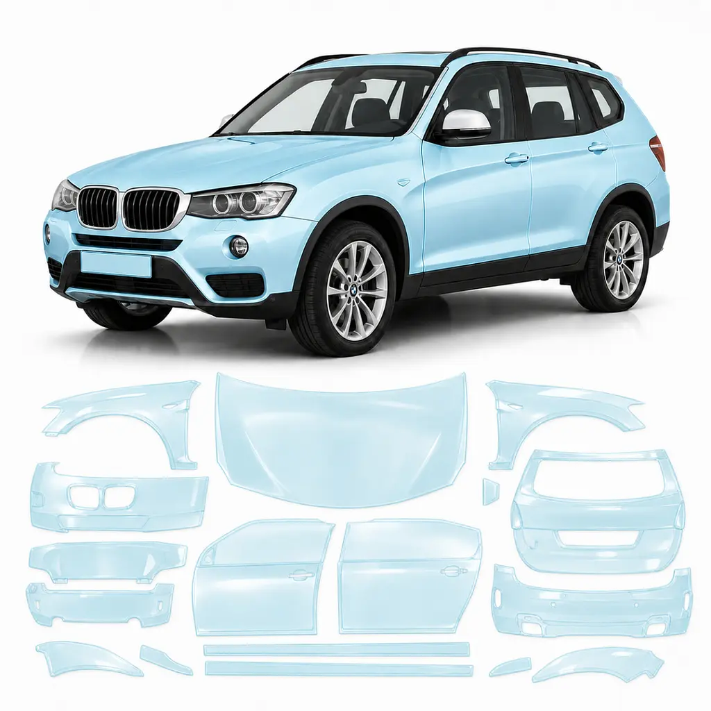 Антигравійна захисна бронеплівка за лекалами для BMW X3 F25 2010-2017 - повний кузов