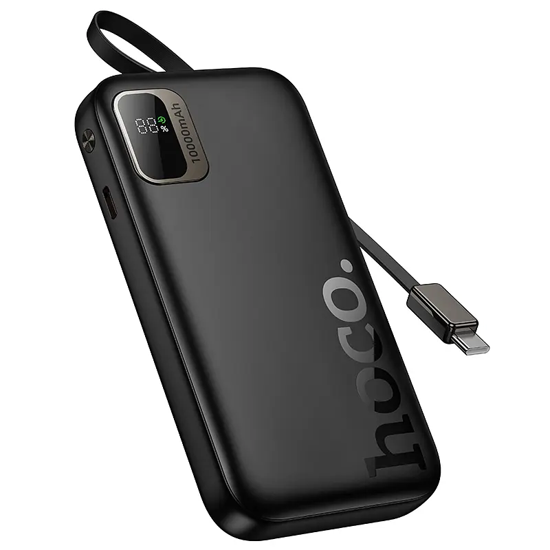 Зовнішній акумулятор HOCO Q51 Key PD20W power bank with telescopic cable(10000mAh) Black (6942007671514) - фото 3