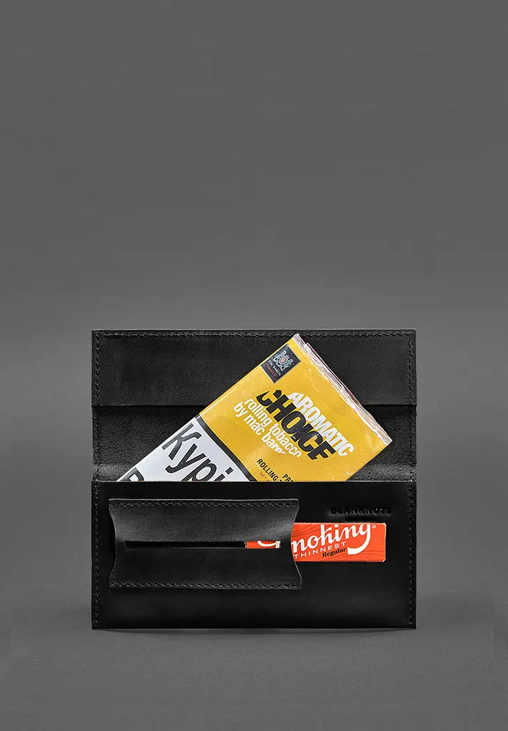 Кисет для табака 1.0 черный Crazy Horse - фото 3