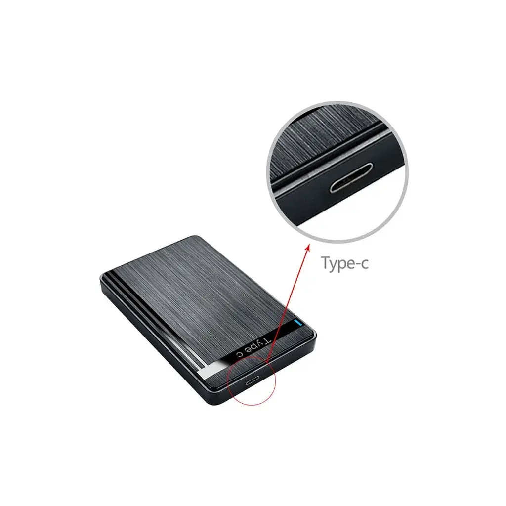 Кишеня зовнішня Dynamode 2.5" SATA/SSD HDD - USB 3.1 Type-C (DM-CAD-25317C) - фото 2