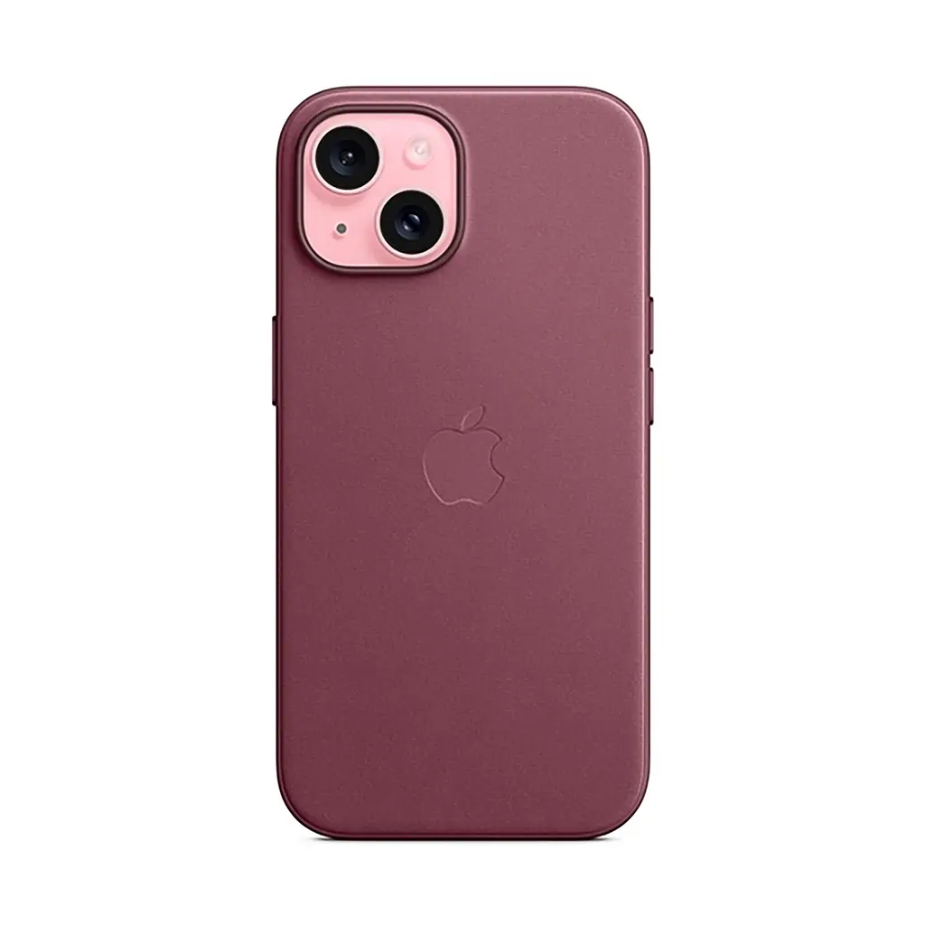 Чехол для Apple iPhone 15 Plus, FineWoven Case with MagSafe, бордовый, защитная накладка из материала FineWoven, противоударный, для iPhone, защита всего корпуса, поддержка беспроводной зарядки и MagSafe, (ARM71979) - фото 4