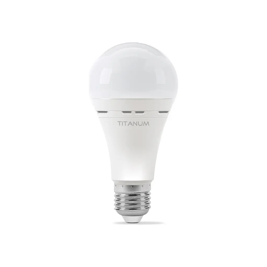 Лампочка TITANUM LED акумуляторна A68 10W E27 4000K 220V (TL-EMA68-10274) - фото 2