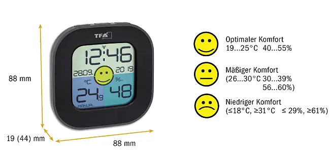 Термогігрометр цифровий TFA Fun 30505001 - фото 4
