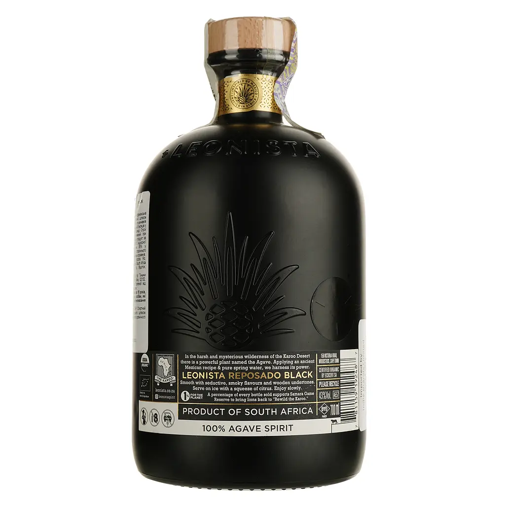 Текила Leonista Reposado Black 43% 0.7 л - фото 2