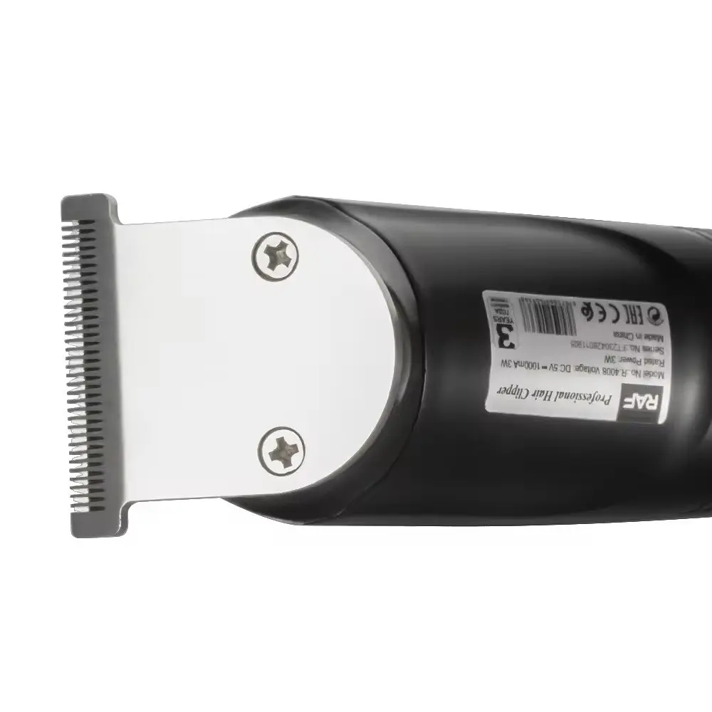 Машинка для стрижки волосся RAF R.4008 акумуляторна 3W Black - фото 4