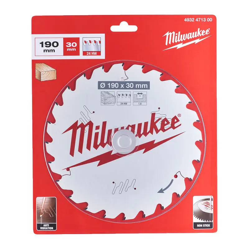Диск пиляльний по дереву PFTE THIN KERF MILWAUKEE, діаметр 190х30х1,6мм, 16 зуб. - фото 2