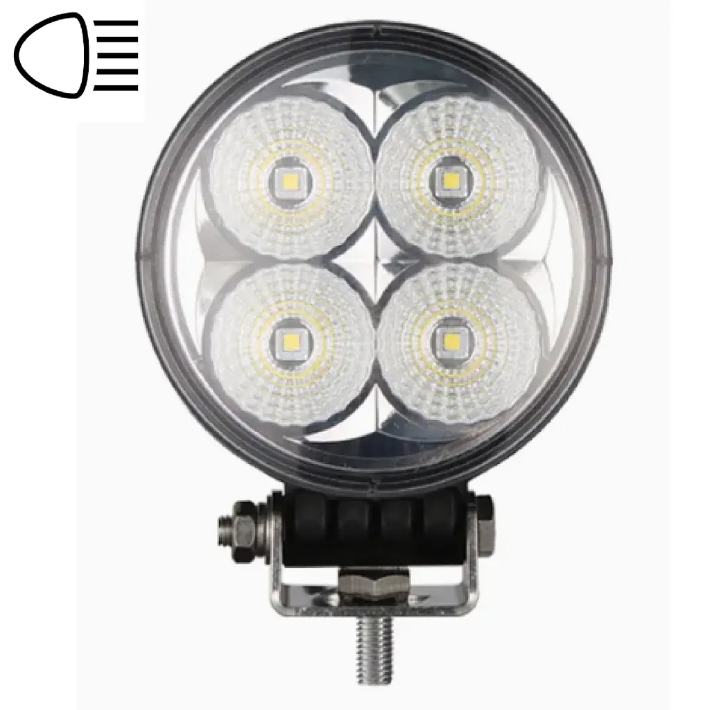 LED фара Brevia EPISTAR Sport Далеке світло 10-30V 12W (4x3W) 880Lm Алюмінієвий корпус IP68 (10601RSX1) - фото 4