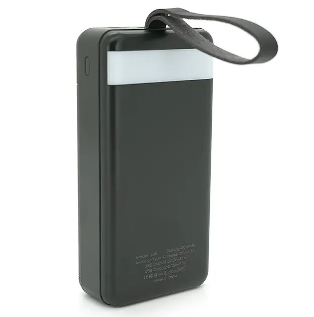 Портативный аккумулятор внешний Lionpatton L45 40000mAh QC3.0 MicroUSB Type-C Lightning - фото 2