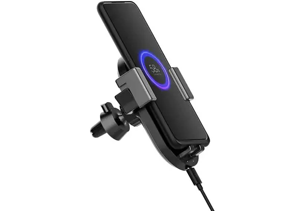 Автомобильный держатель с беспроводной зарядкой ZXiaomi Car Wireless Charger Black 20W (WCJ10) - фото 5
