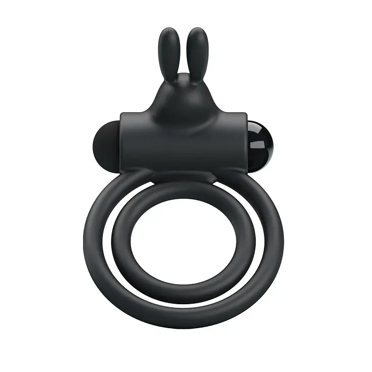 Віброкільце Pretty Love Osmond CockRing Vibro Black, 7х3 см (чорний) - фото 4