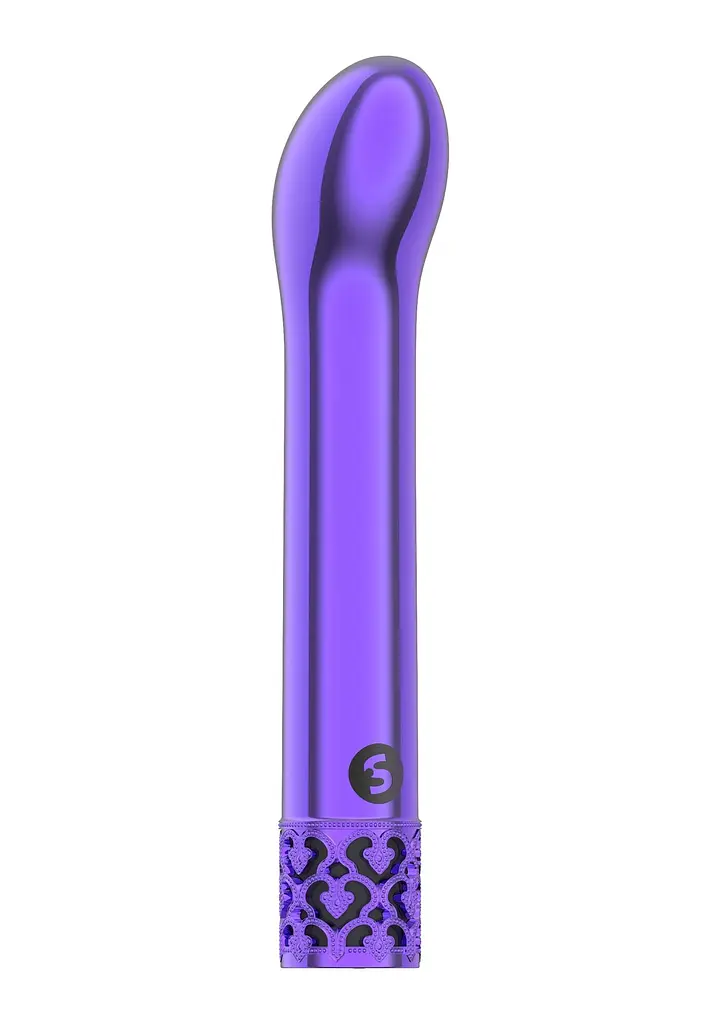 Вібратор Royal Gems Jewel Gunmetal 12 см (фіолетовий) - фото 2