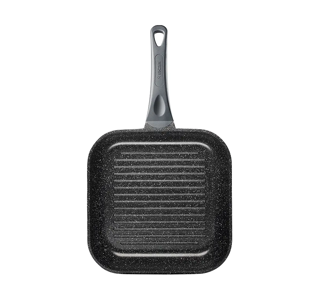 Сковорода-гриль Vinzer Nitro Induction Line 28 × 28 см чорна VZ-50454