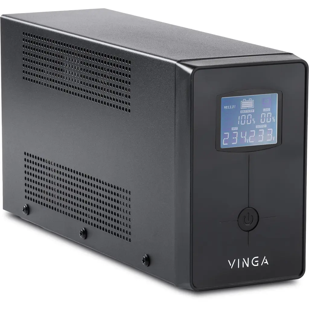 Джерело безперебійного живлення Vinga 1200 ВА / 720 Вт / 7 А*ч (VPC-1200M) - фото 2