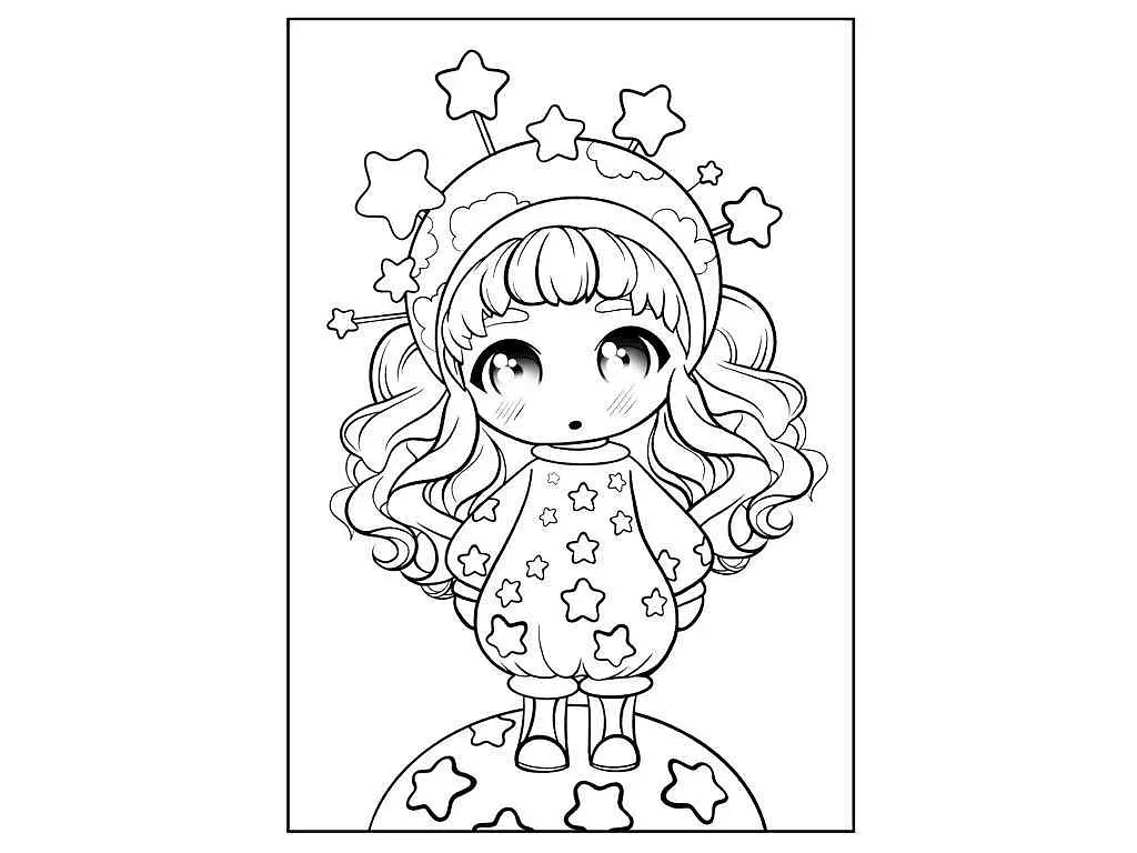 Розфарбовка 1ВЕРЕСНЯ А4 Anime baby girls, 12 стор. (743065) - фото 3