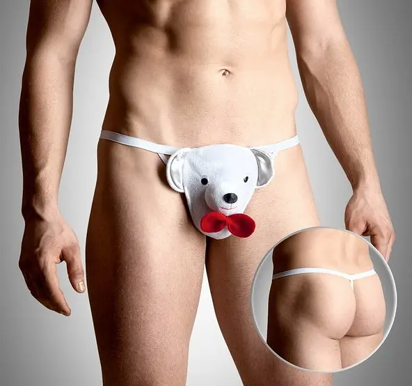 Трусики з ведмедиком - Mens thongs 4492 Soft Line для веселих чоловіків SoftLine 5591449220 24269 - фото 3
