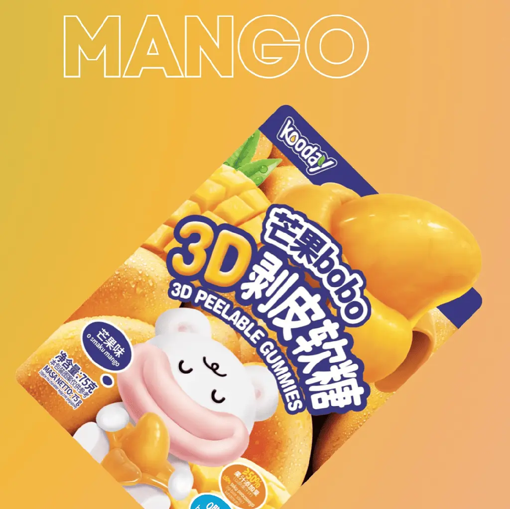 Жувальні цукерки Kooday 3D Peelable Gummies Mango 75г - фото 2